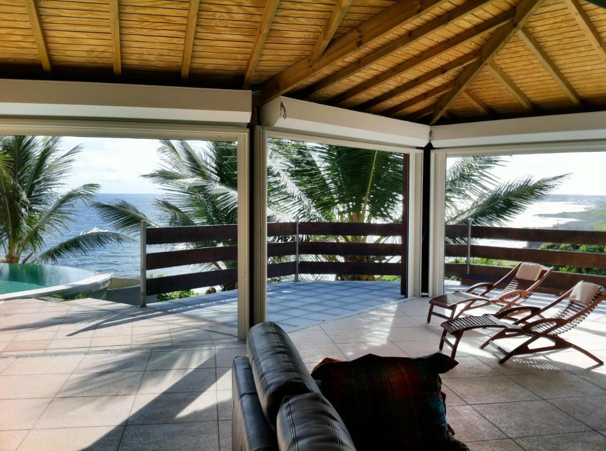 Wild Paradise: Villa vue mer piscine à débordement Le Moule Extérieur photo