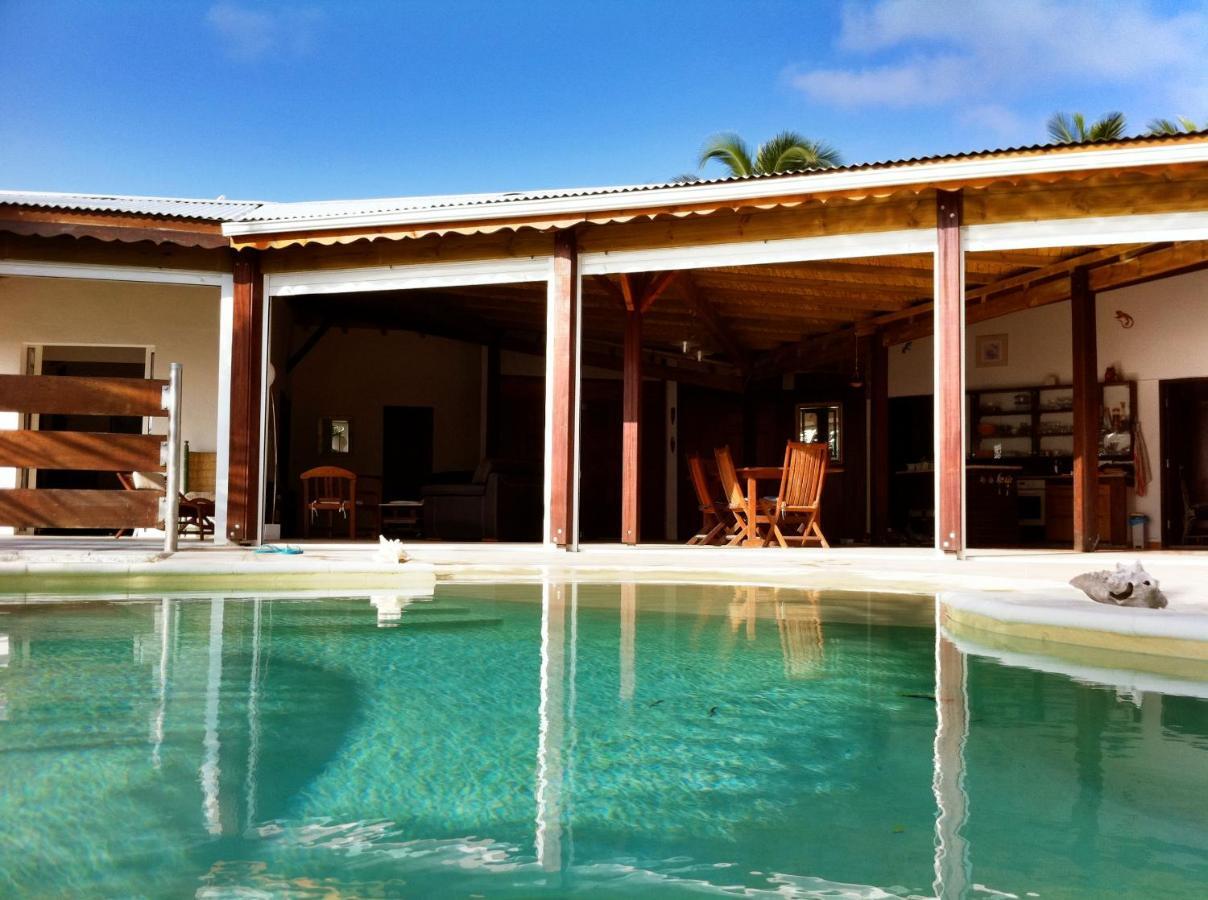 Wild Paradise: Villa vue mer piscine à débordement Le Moule Extérieur photo