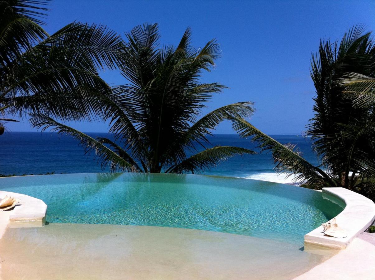 Wild Paradise: Villa vue mer piscine à débordement Le Moule Extérieur photo